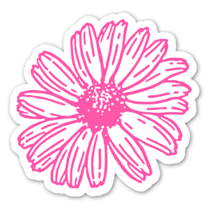 Stickers d'une fleur rose pour les amoureux.