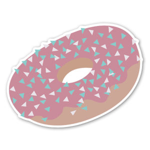 Sticker d'un donut pour tous les fans de donuts!