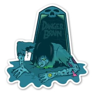 Sticker d'une zombie.