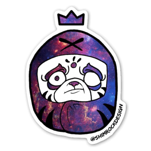 Sticker du Pug Daruma - fixez vous un objectif et laissez se sticker vous motiver! - par Shimrock Design. 