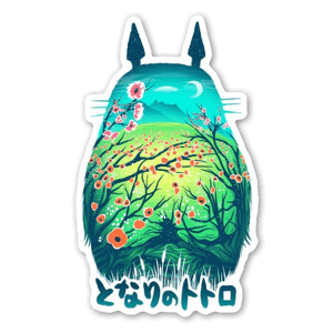 Très beau sticker du célèbre personnage d'animation japonaise Totoro - par Victorsbeard.