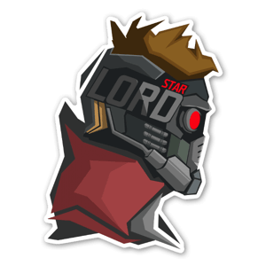 Sticker de Star Lord - Les gardiens de la galaxie - par Bosslogic.