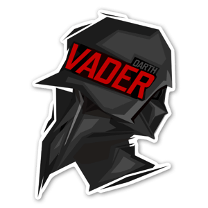 Sticker de Darth Vador stylisé par Bosslogic.