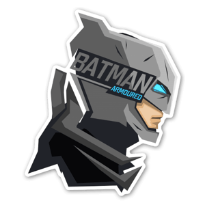 Sticker de batman en armure par Bosslogic.