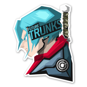 Sticker de Trunks du Futur - DBZ - stylisé par Bosslogic.