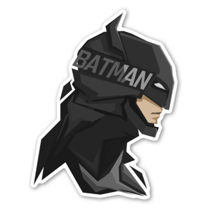 Sticker de Batman stylisé par Bosslogic.