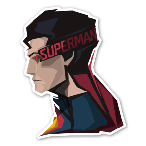 Sticker de Superman stylisé par Bosslogic.