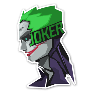 Sticker du Joker - version 2016 - stylisé par Bosslogic.