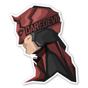 Sticker de Daredevil stylisé par Bosslogic.