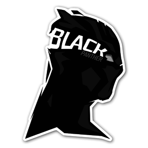 Sticker de la Panthère Noire Marvel stylisé par Bosslogic.
