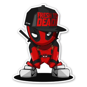 Sticker Fresh to Dead - DeadPool envoie du lourd ! par Bosslogic.