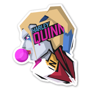 Sticker docteur maboul - Harley Quinn - par Bosslogic.