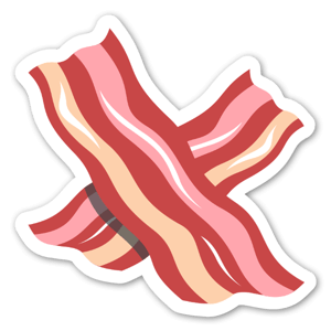 Sticker bacon par EmojiOne. 