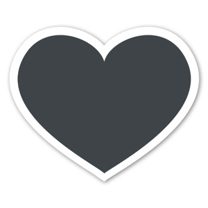 Sticker d'un coeur noir par EmojiOne.