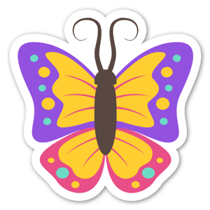 Sticker du papillon par EmojiOne.