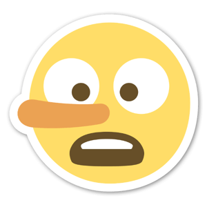 Sticker du smiley menteur par EmojiOne. 