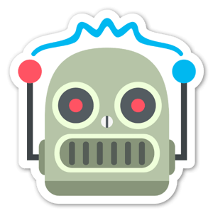 Sticker de la tête de robot par EmojiOne.