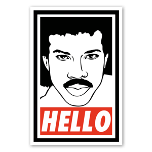 Sticker Obey Lionel - Hello - par Don Calamari. 