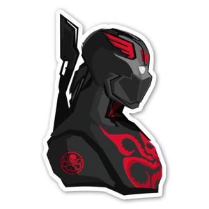 Sticker mash-up Captain America x Hydra - par Bosslogic