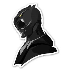 Sticker mash-up Black Panther x Power Ranger - par Bosslogic