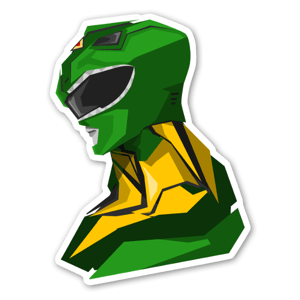 Sticker du Power Ranger Vert - par Bosslogic
