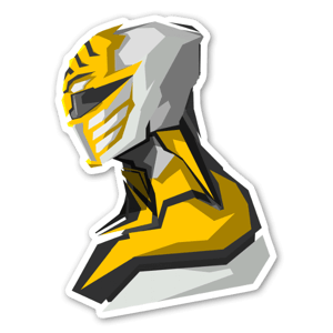 Sticker du Power Ranger Blanc - par Bosslogic