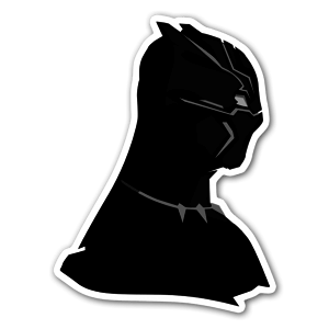 Sticker de Black Panther Marvel - par Bosslogic