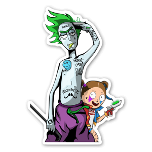 Sticker Rick and Morty WUBBA LUBBA DUB DUB !