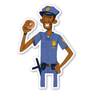 Sticker Donut Cop