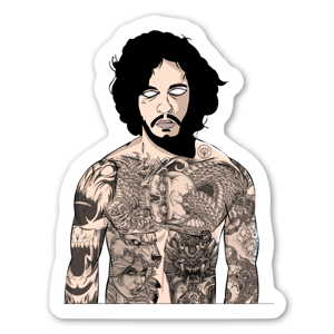 Sticker de Jon avec des tatouages