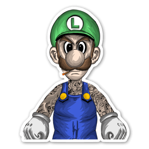 Sticker Luigi, le bras droit du plus célèbre des plombiers