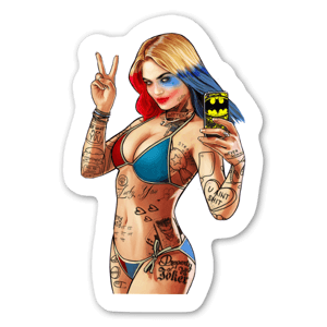 Sticker d'Harley Quinn façon GTA