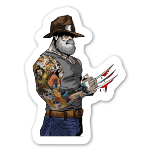 Sticker de Lumberjack tatoué