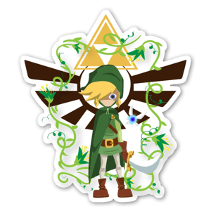 Caricature de Link du jeu Zelda signé Squareshop.
Ce Stickers habillera avec merveille votre ordinateur portable ou votre frigo.