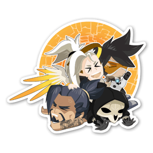 Caricature de Overwatch signé Squareshop.
Ce Stickers habillera avec classe votre ordinateur portable ou votre frigo.