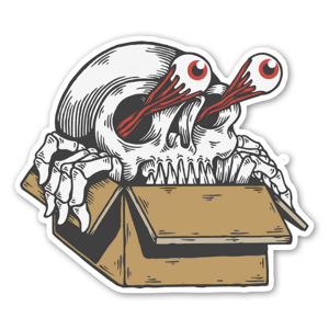 Sticker "Skull box" par Ramone Sketch