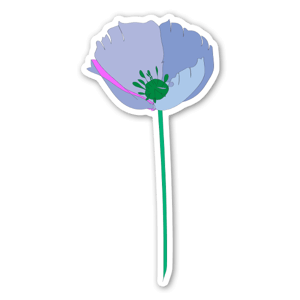 Sticker Blue Flower