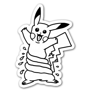 Sticker Pikachu squeeze
