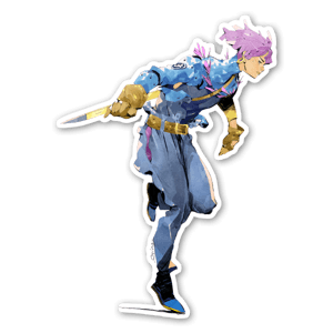 ✨Customize your objects with this refined sticker or keep it as a mini print ! 

✨Future Trunks soft landing, ready to rewrite the story in his new outfit. 