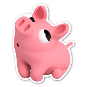 Sticker Rosa le cochon timide