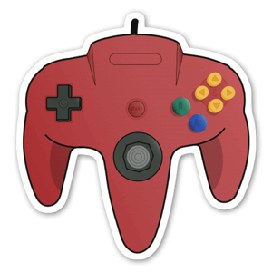 Sticker manette de 64