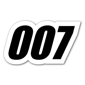 Sticker avec le nombre 007.