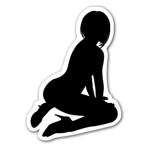 Sticker de la silhouette d'une fille très sexy.