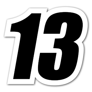 Sticker avec le nombre 13.