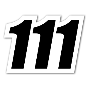 Sticker avec le nombre 111.