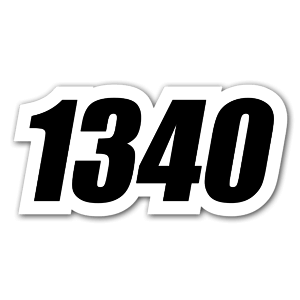 Sticker avec le nombre 1340.