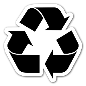 Sticker du symbole: recycler.