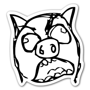 Stickers du rage face cochon pour les cochonneries.