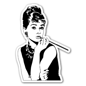 Stickers Audrey Hepburn pour gens sophistiqués.