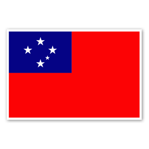 Stickers du drapeau des Samoa.